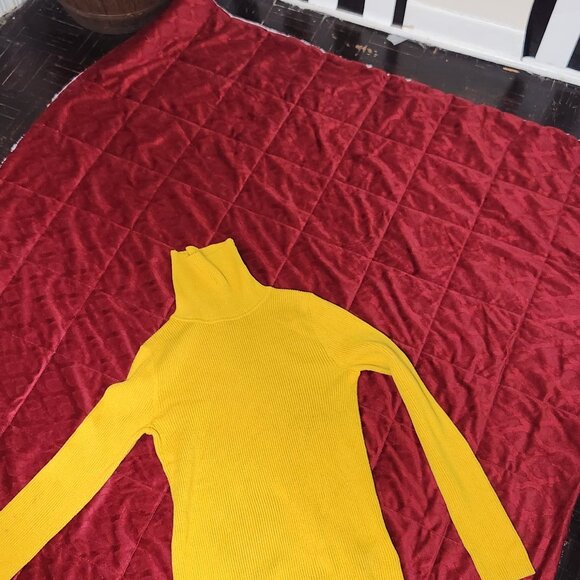 Cozy Yellow Turtleneck Sweater - Picture 9 of 12